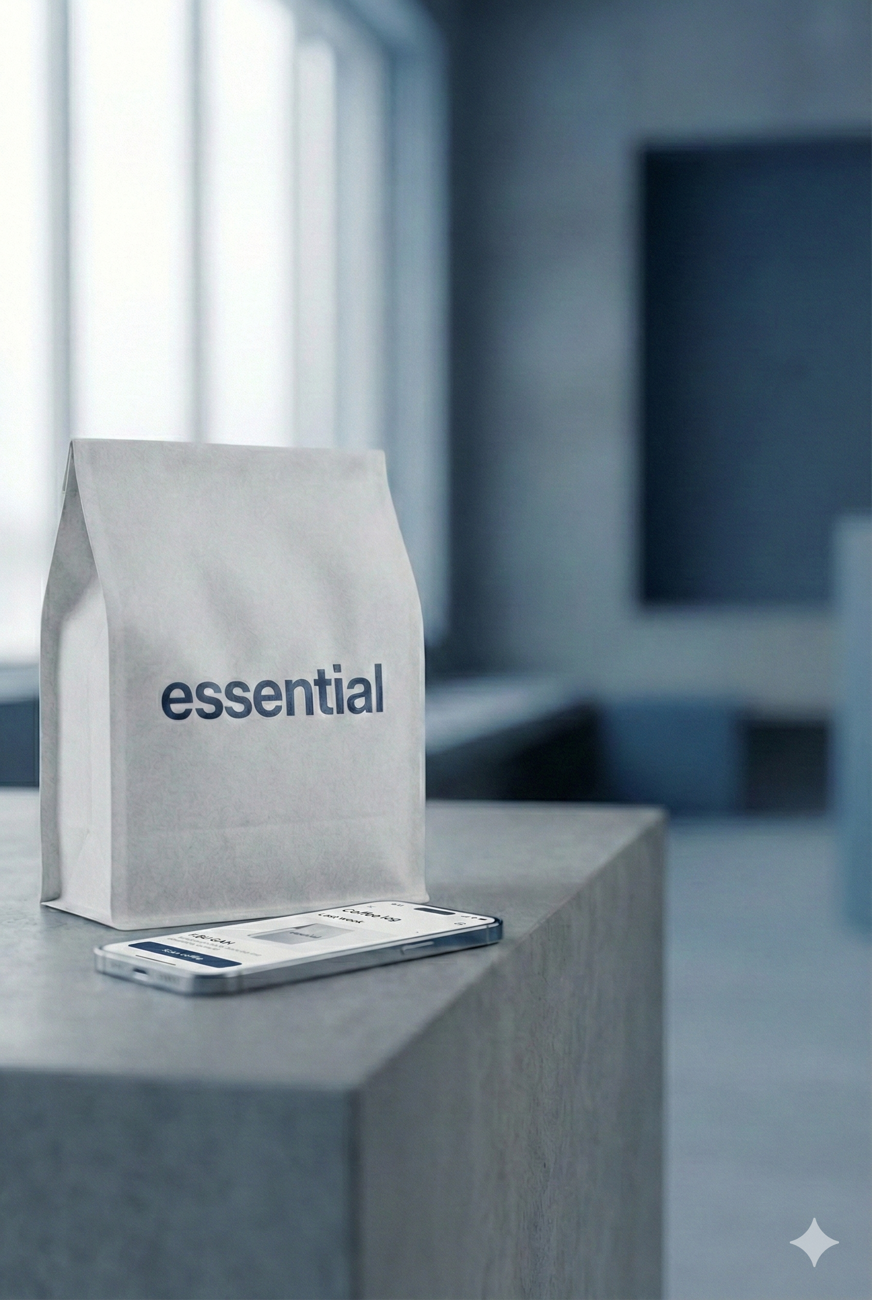 Essential coffee bag and phone